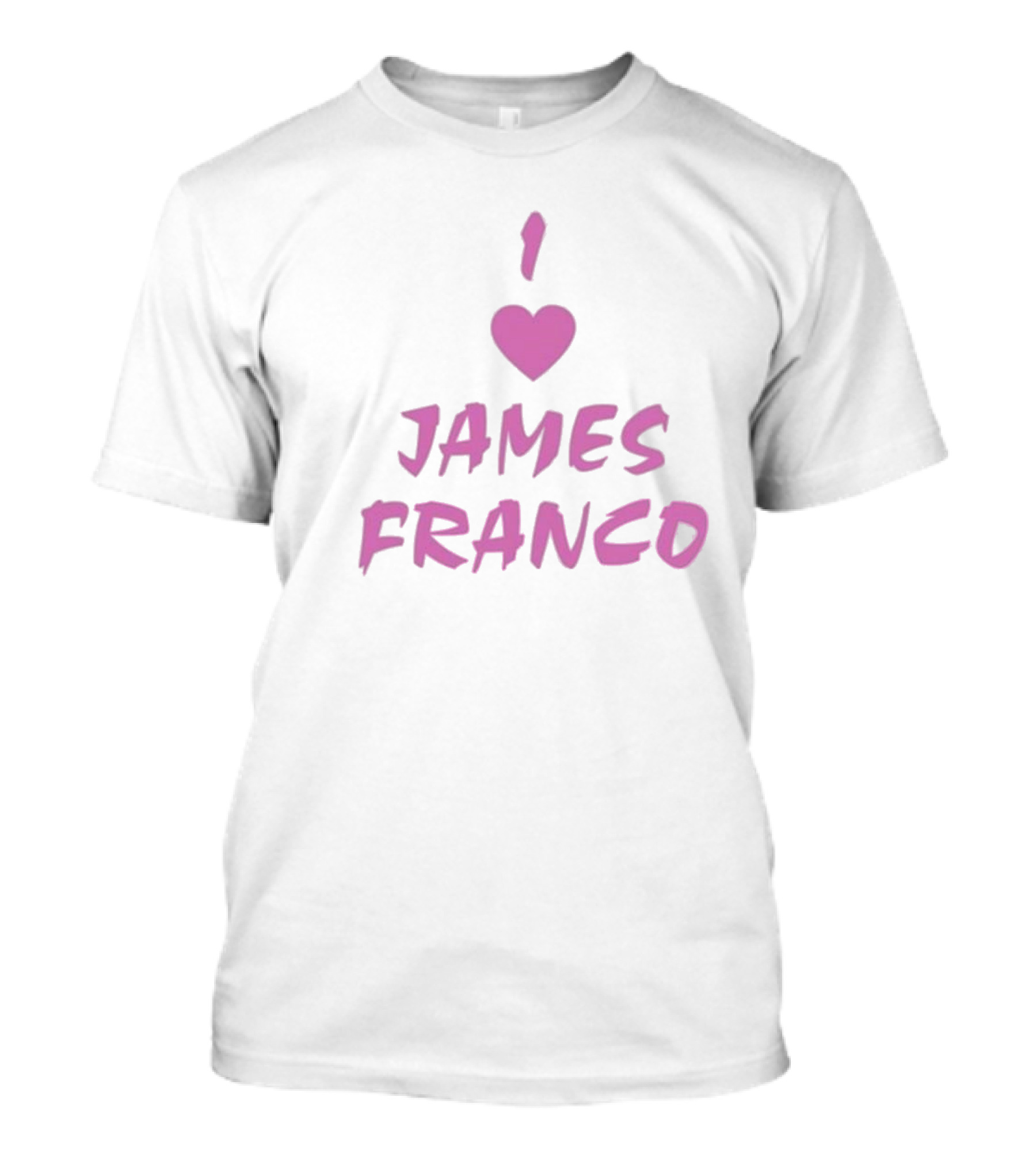 I Love James Franco Pink Heart T-Shirt