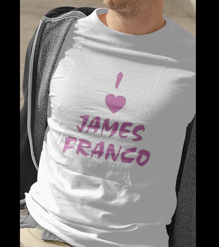 I Love James Franco Pink Heart T-Shirt