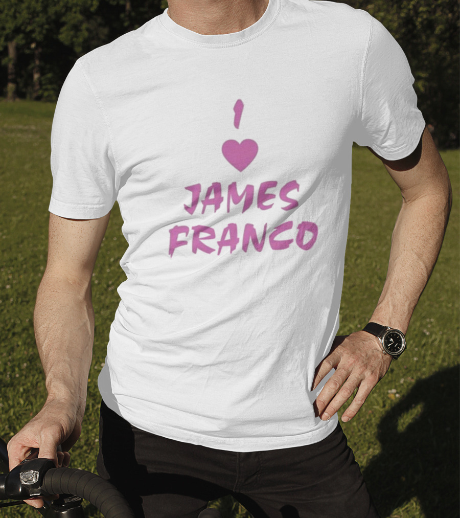 I Love James Franco Pink Heart T-Shirt