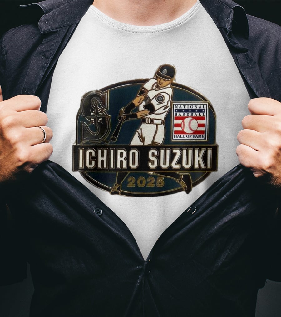 Ichiro Suzuki Seattle Mariners National Baseball Hall Of Fame 2025 T-Shirt