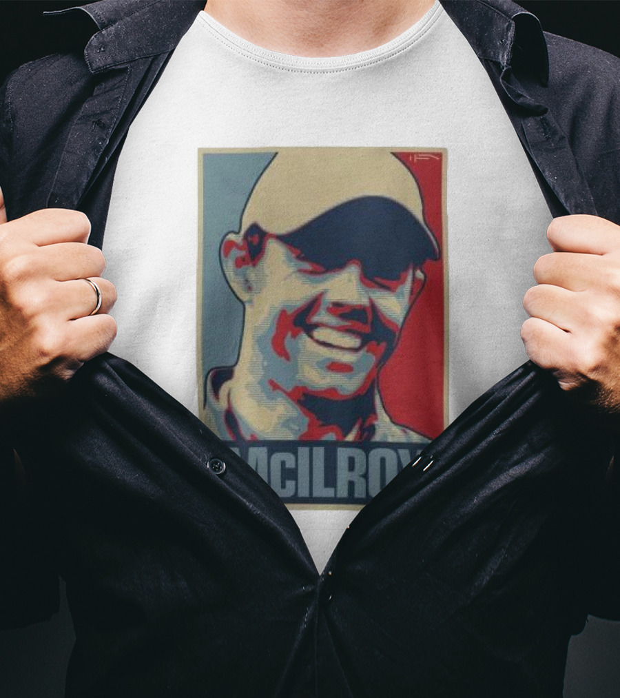 Ireland Rory McIlroy Masters Tournament Vintage Iconic Golf Portrait T-Shirt