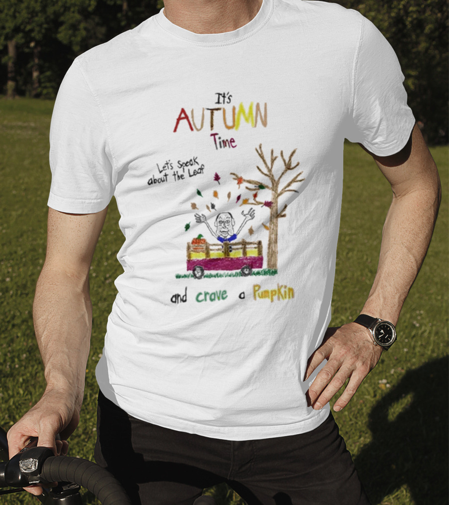 Autumn Time Leaves Falling Tree Carve Pumpkin Truck T-Shirt