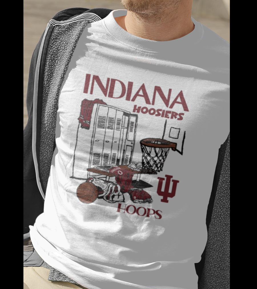 Indiana Hoosiers Basketball Locker Room Hoops NYC T-Shirt