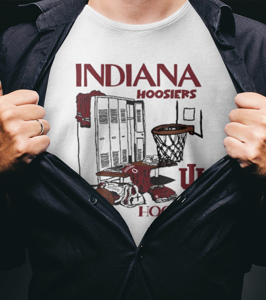 Indiana Hoosiers Basketball Locker Room Hoops NYC T-Shirt