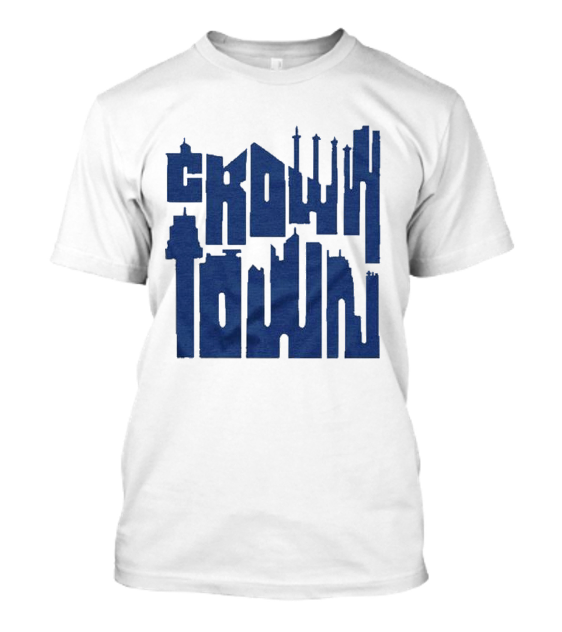 Kansas City Royals Crown Town Skyline Text Art T-Shirt