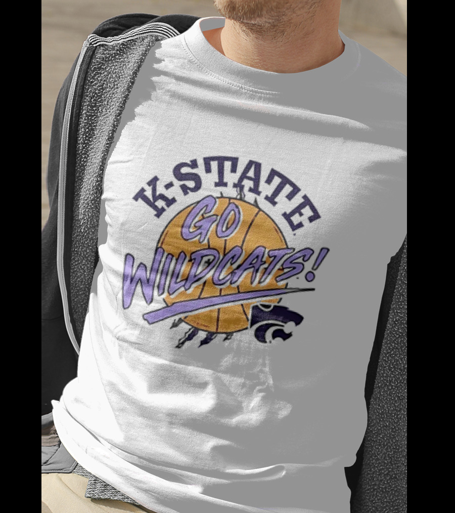 K-State Go Wildcats Basketball Fan Gear T-Shirt
