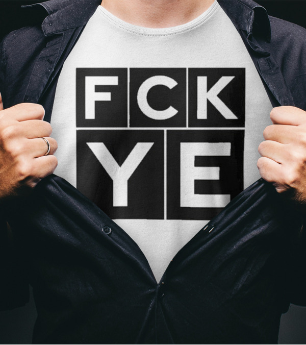 Kanye West FCK YE Bold Block Letters T-Shirt