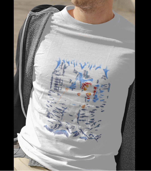 Kera Sakti Kung Fu Hero In Urban Landscape With Staff And Lion T-Shirt