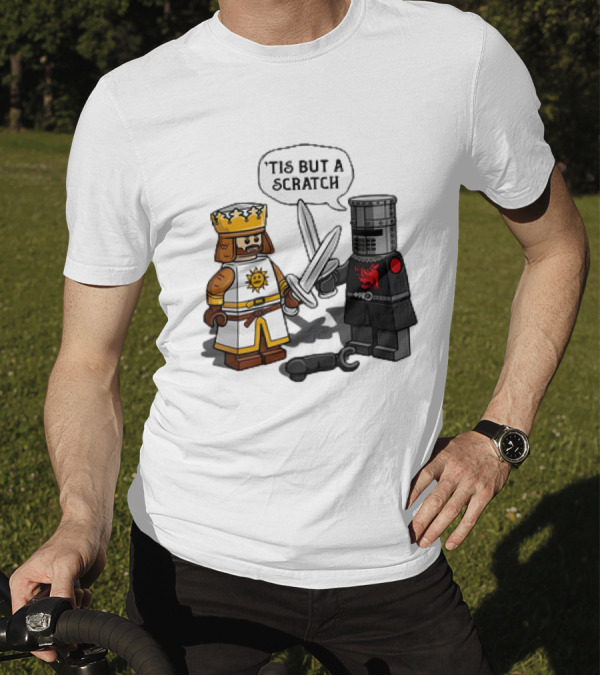 King Arthur And The Black Knight Monty Python And The Holy Grail X LEGO Minifigs King Vs Knight T-Shirt