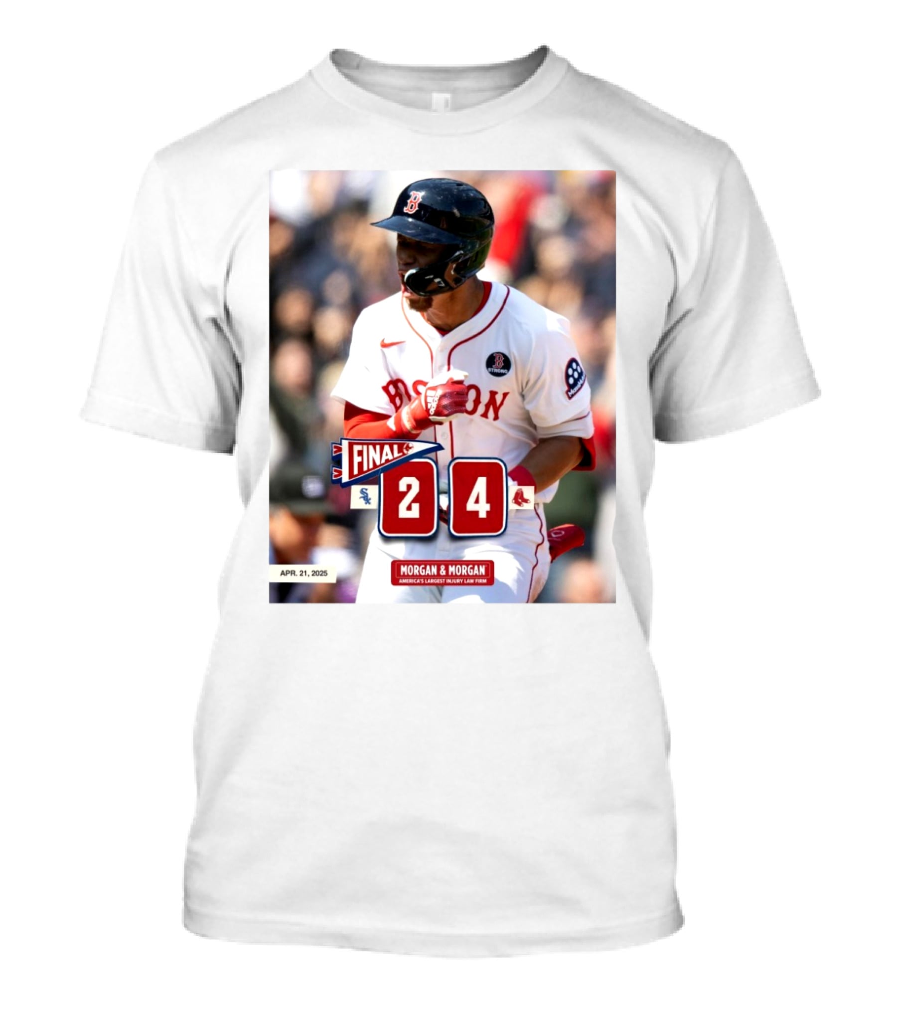 Boston Red Sox Victory Over Chicago White Sox 4-2 Marathon Monday Apr 21 2025 T-Shirt