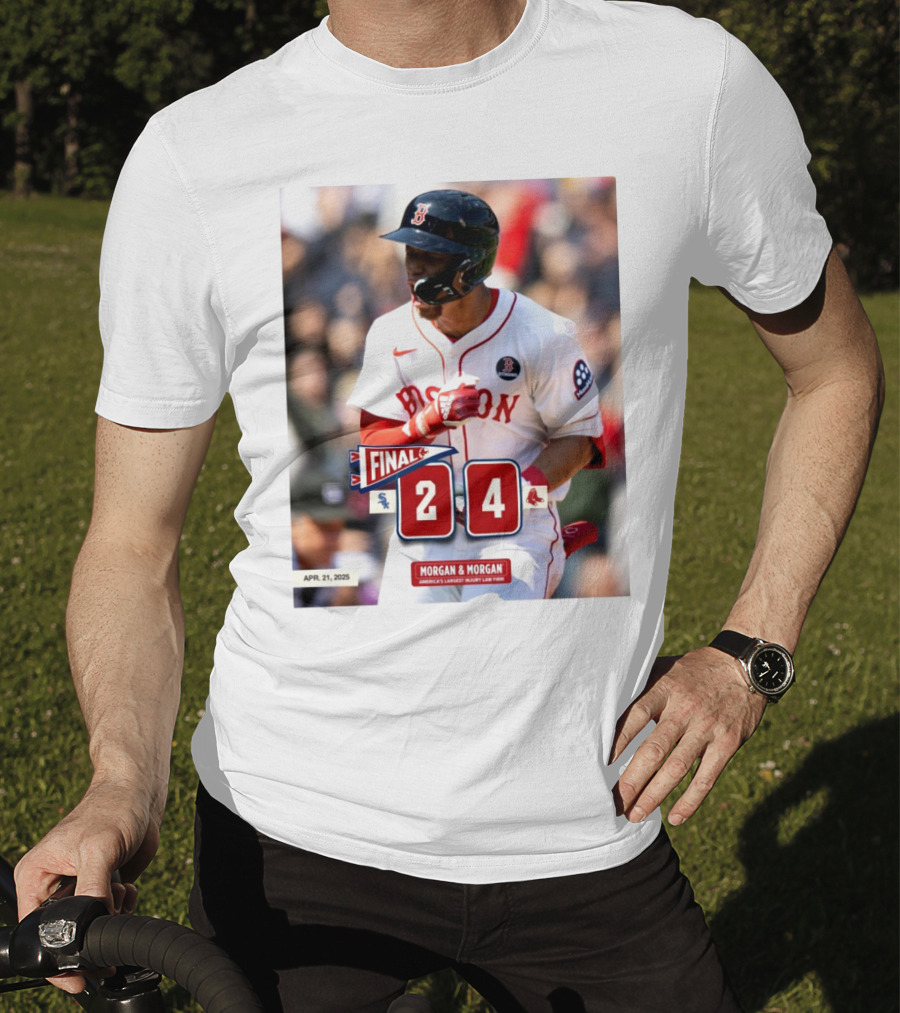 Boston Red Sox Victory Over Chicago White Sox 4-2 Marathon Monday Apr 21 2025 T-Shirt