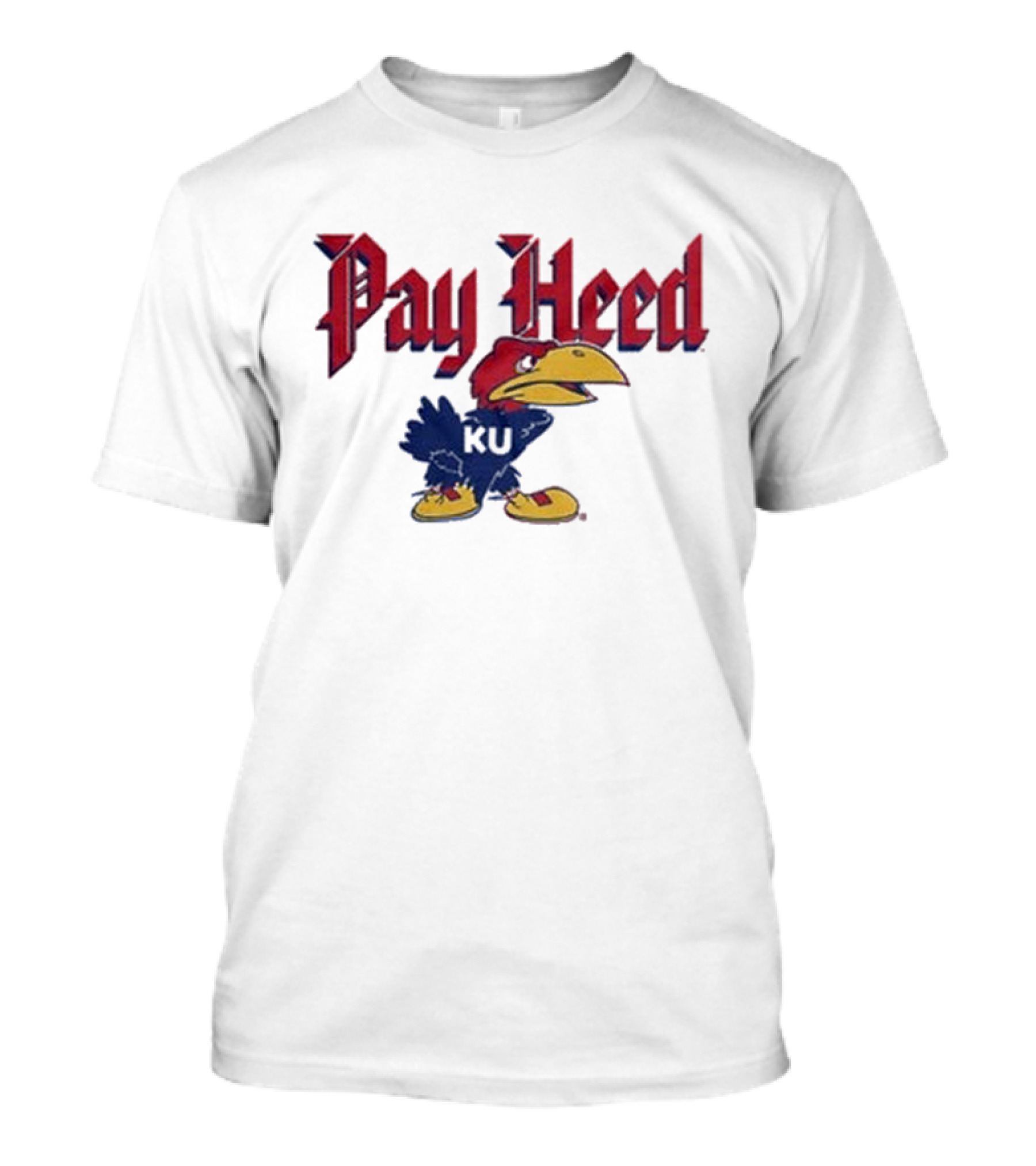 KU Pay Heed Jayhawk Vintage Style T-Shirt
