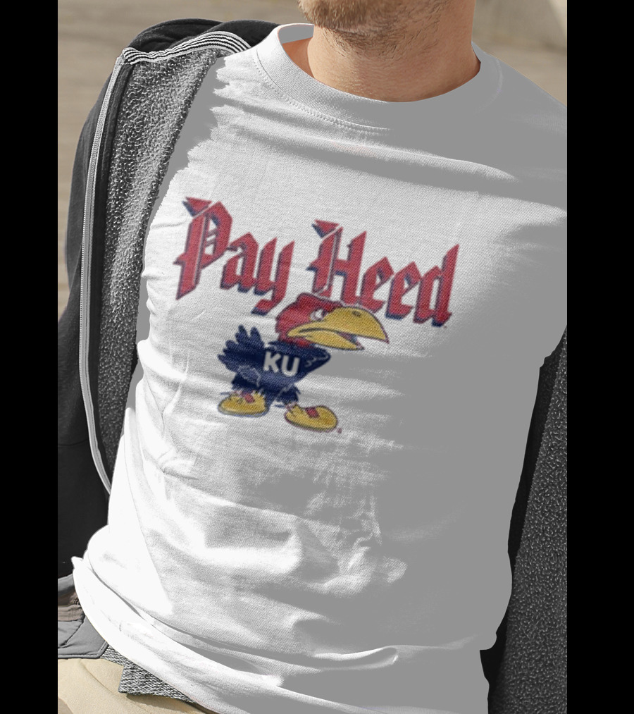 KU Pay Heed Jayhawk Vintage Style T-Shirt