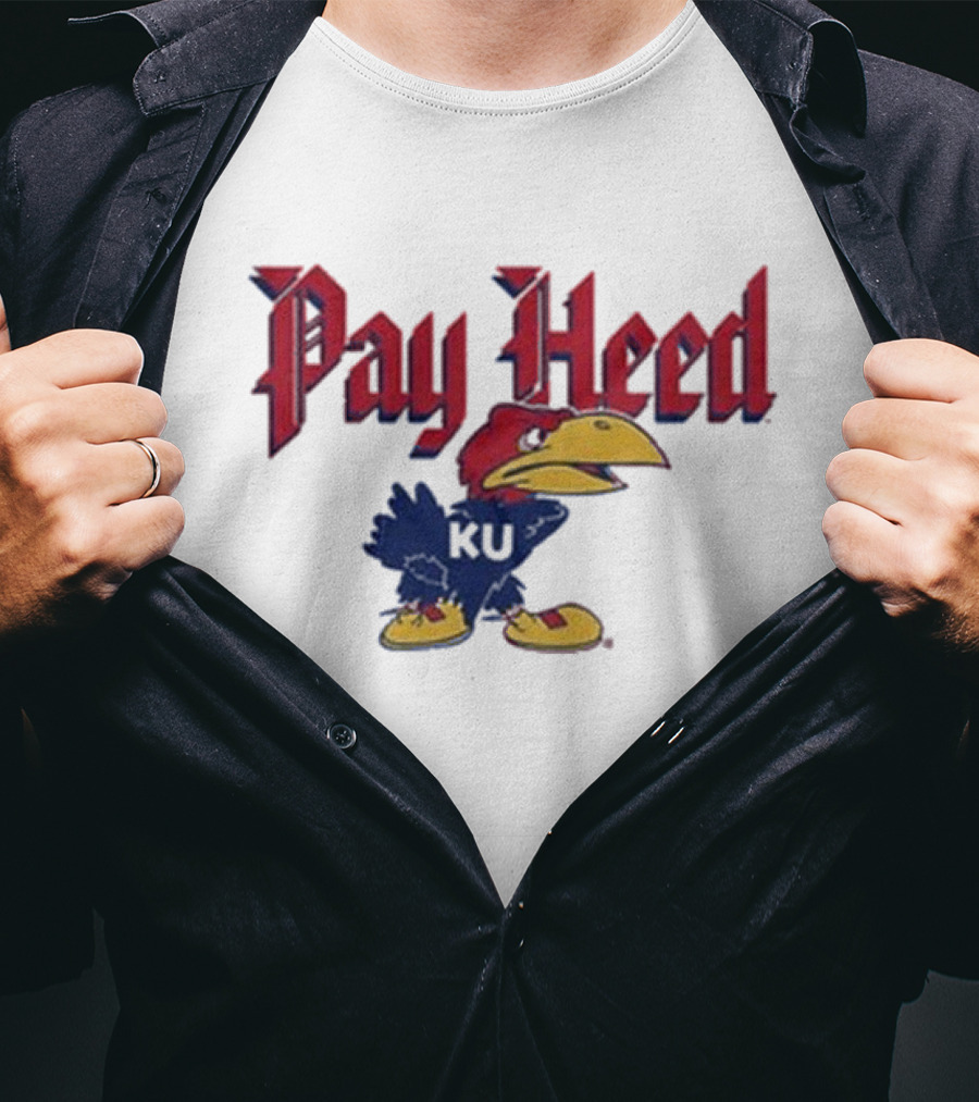 KU Pay Heed Jayhawk Vintage Style T-Shirt