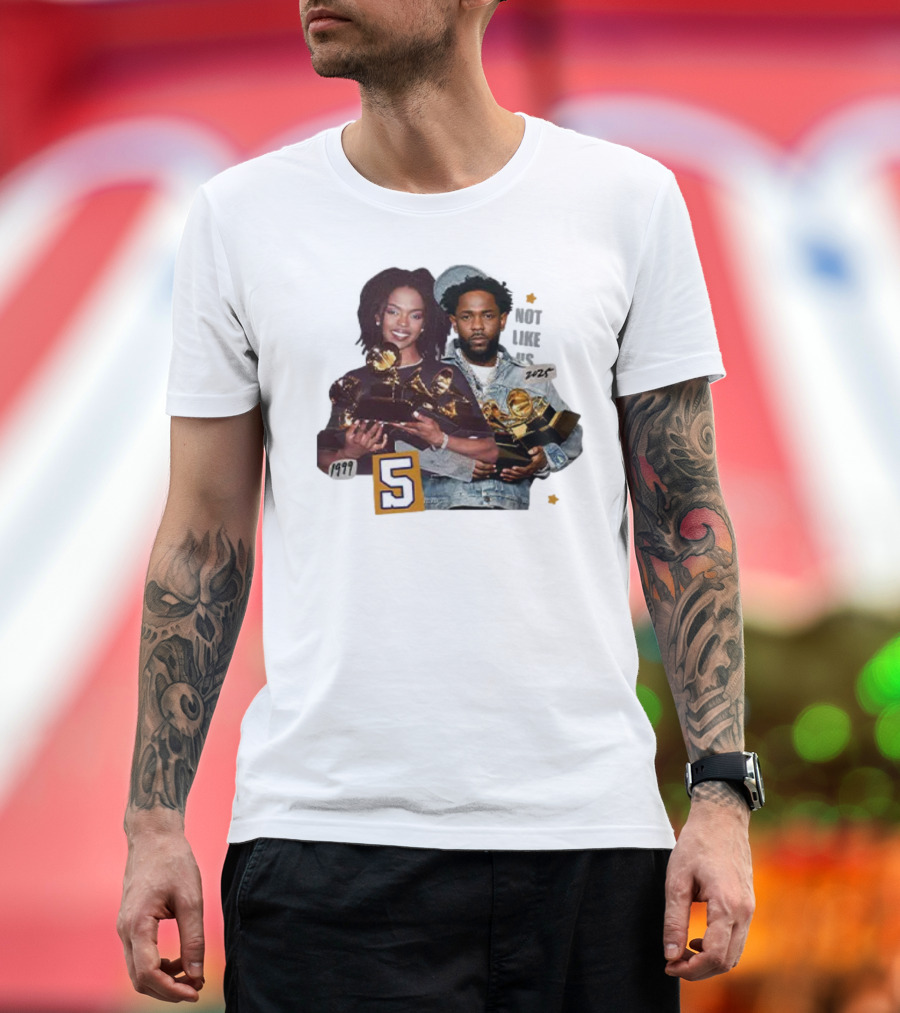 Lauryn Hill Kendrick Lamar Grammy Winners 1999 2023 Vintage Style Collaboration T-Shirt