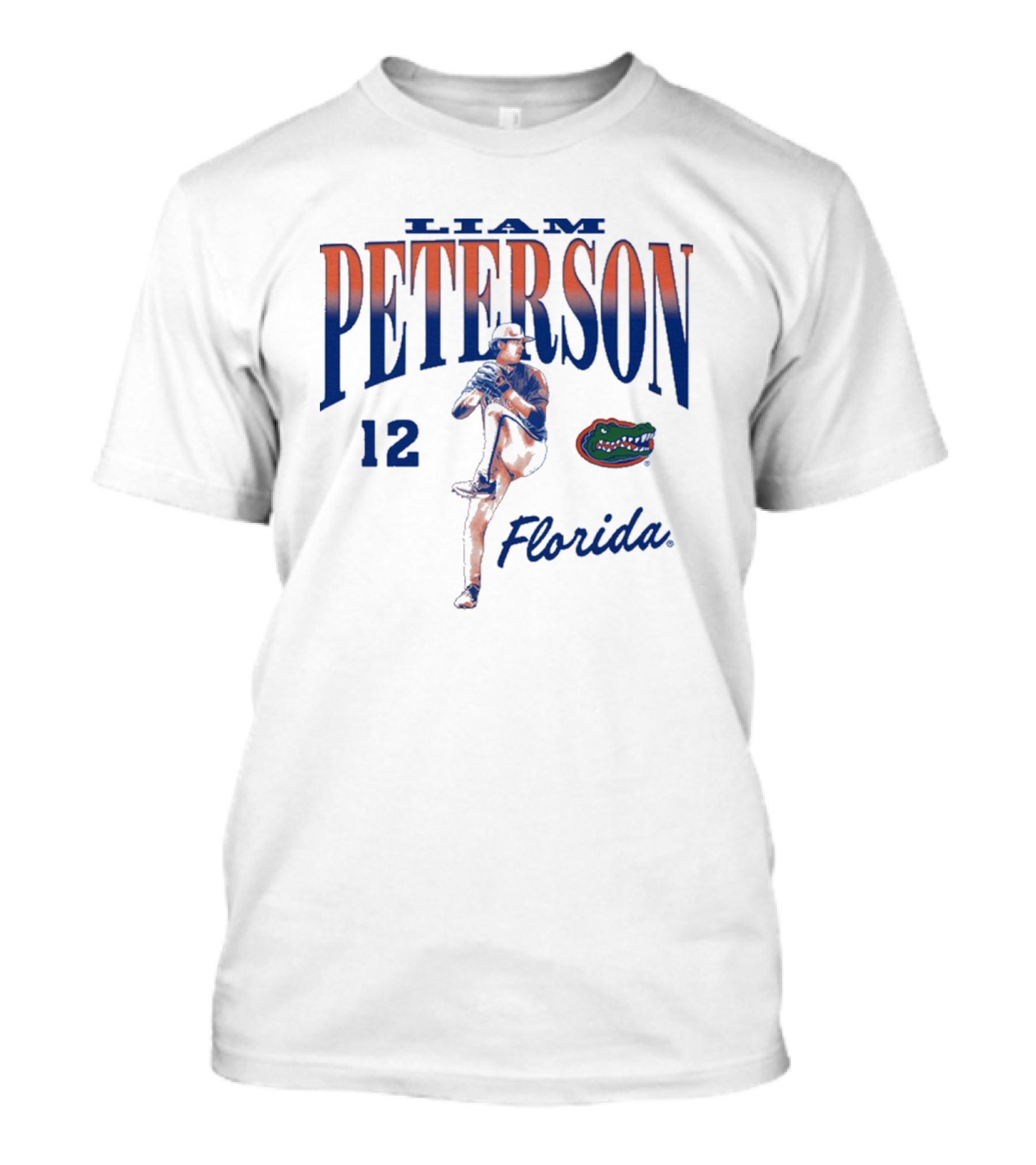 Liam Peterson 12 Florida Gators Baseball NCAA Division I 2025 T-Shirt