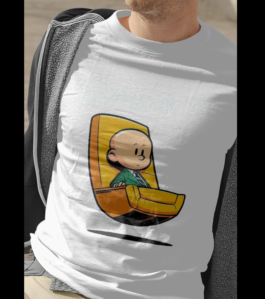 Professor X Cartoon Style In Yellow Chair T-Shirt