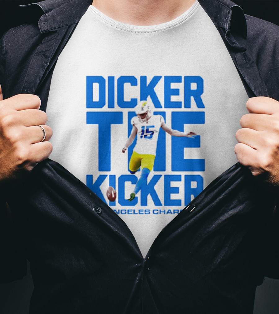 Dicker The Kicker Los Angeles Chargers Football T-Shirt
