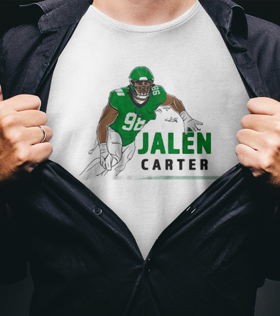 Jalen Carter 98 Philadelphia Eagles Big Dawg Pose NFL T-Shirt