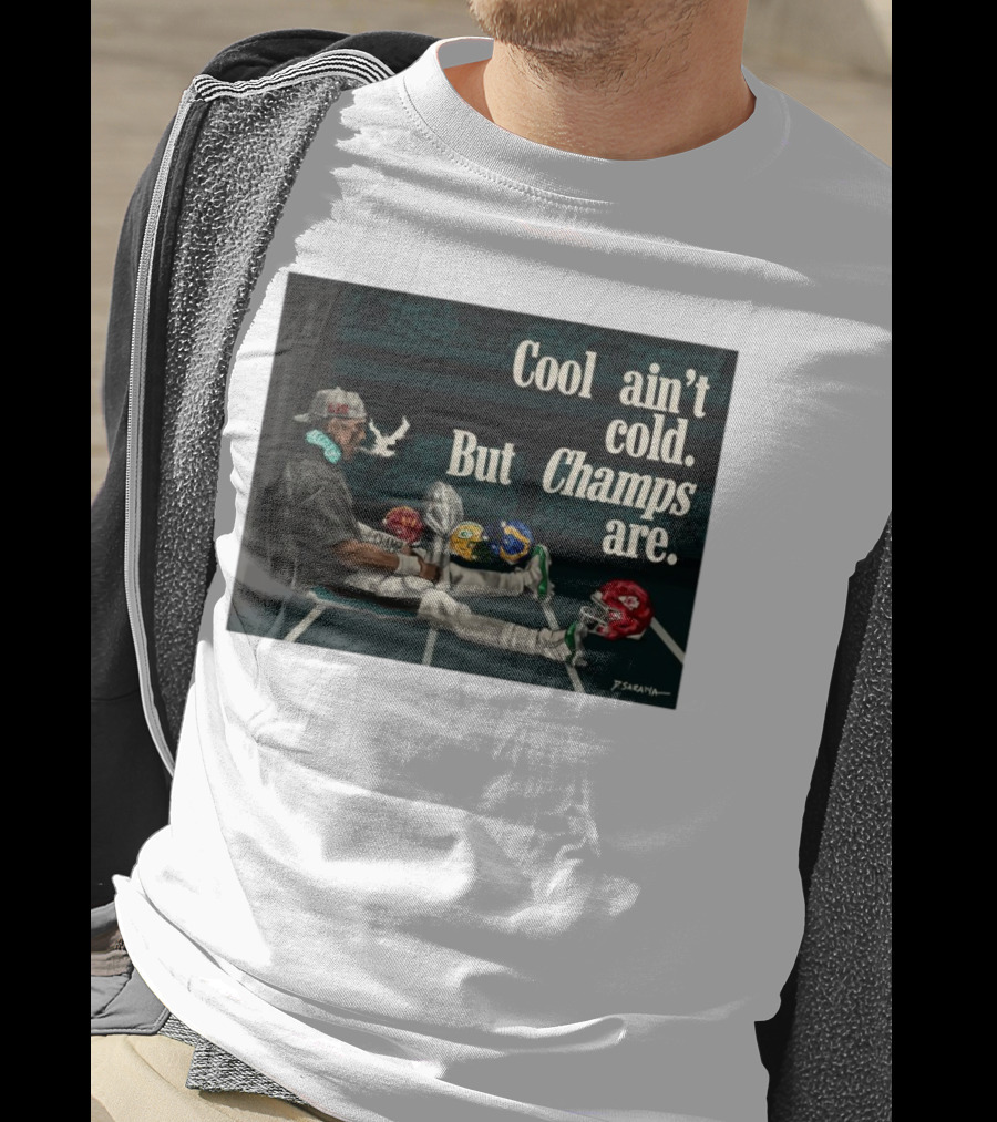 Jalen Hurts Philadelphia Eagles Cool Ain’t Cold But Champs Are Chiefs Packers T-Shirt