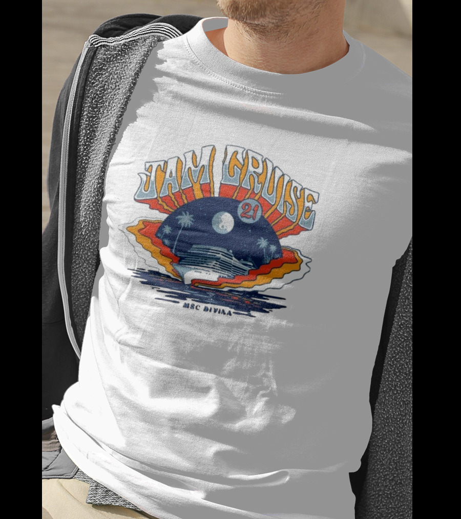 Jam Cruise 21 Tropical Moonlit Ocean Adventure 2025 T-Shirt