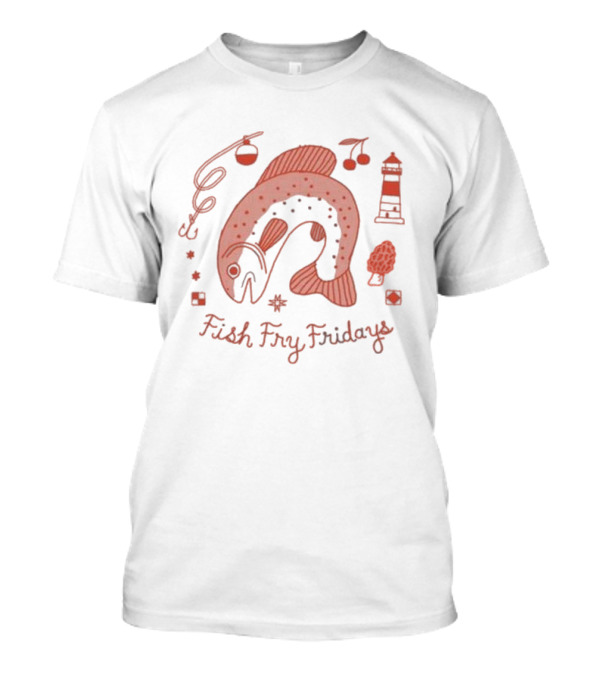 Jamie Green Fish Fry Fridays Musical Lighthouse Retro Vibes T-Shirt