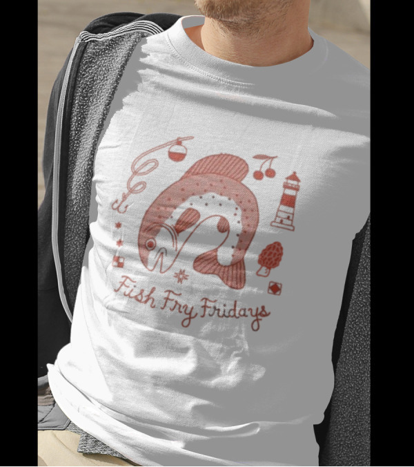 Jamie Green Fish Fry Fridays Musical Lighthouse Retro Vibes T-Shirt