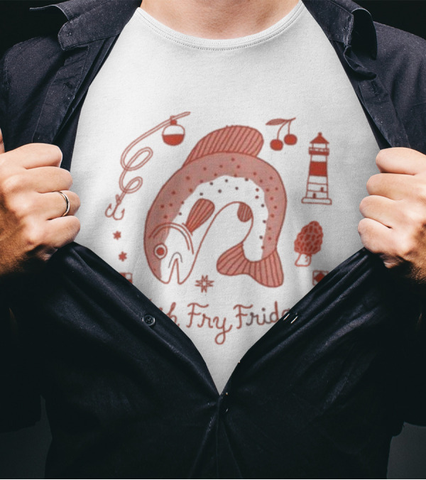 Jamie Green Fish Fry Fridays Musical Lighthouse Retro Vibes T-Shirt