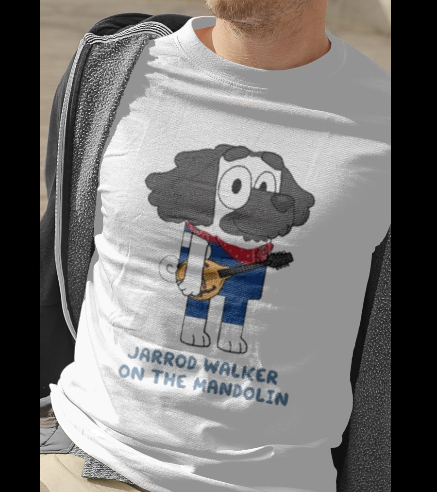 Jarrod Walker On The Mandolin Cartoon Dog Bandana Style T-Shirt
