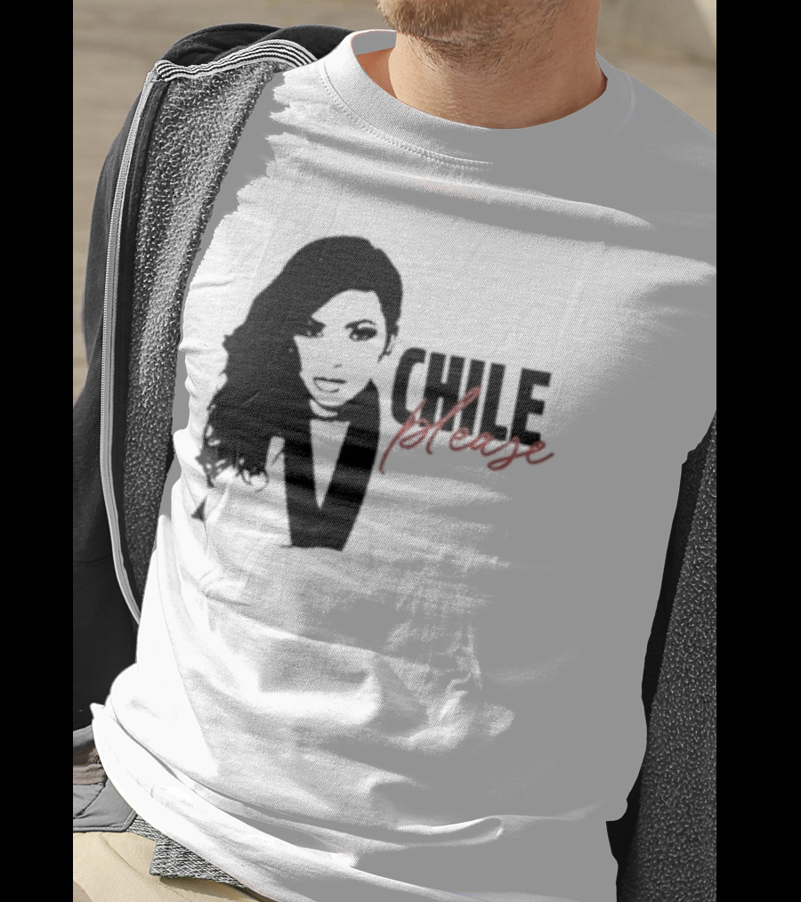 Jasmine Crockett Chile Please Silhouette Textured Portrait T-Shirt