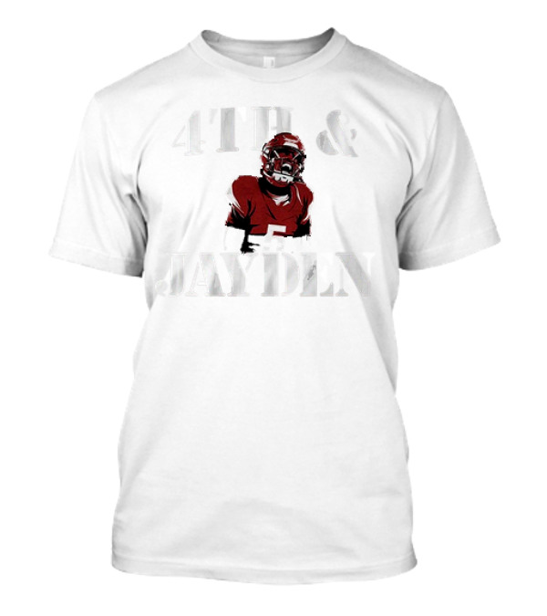 4th And Jayden Football Player Number 5 T-Shirt