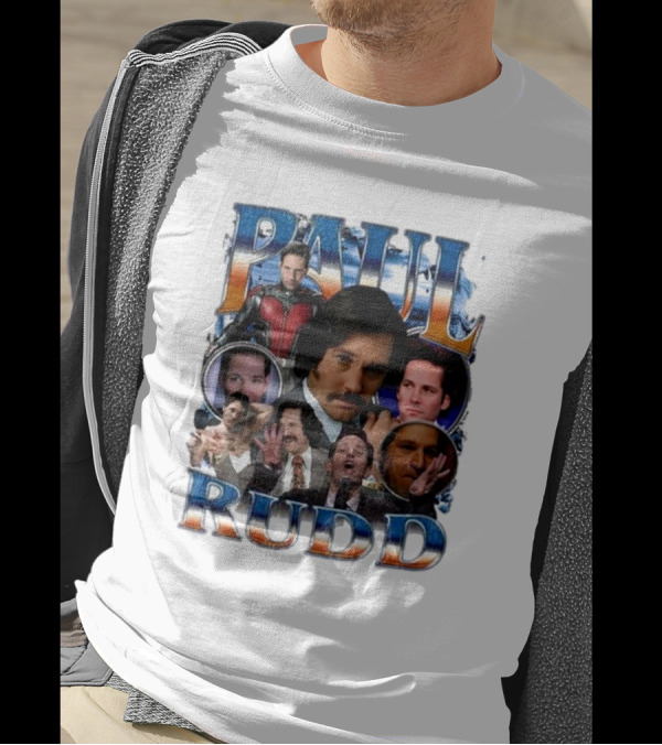 Paul Rudd 90’s Bootleg Ant-Man Anchor Improv Comedy Collage T-Shirt