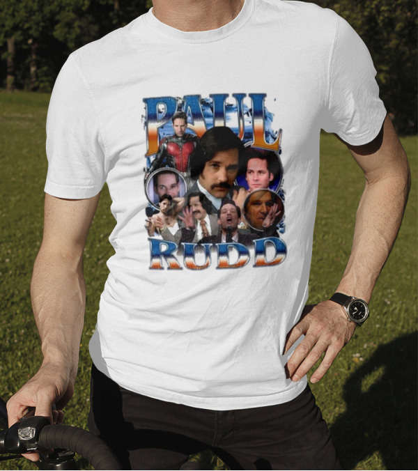 Paul Rudd 90’s Bootleg Ant-Man Anchor Improv Comedy Collage T-Shirt