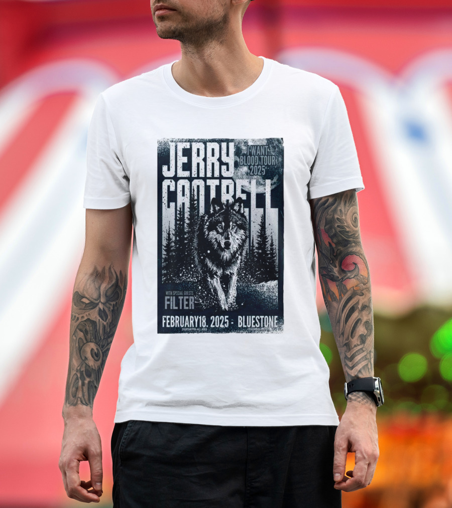 Jerry Cantrell I Want Blood Tour 2025 Columbus The Bluestone February 18 with Filter T-Shirt