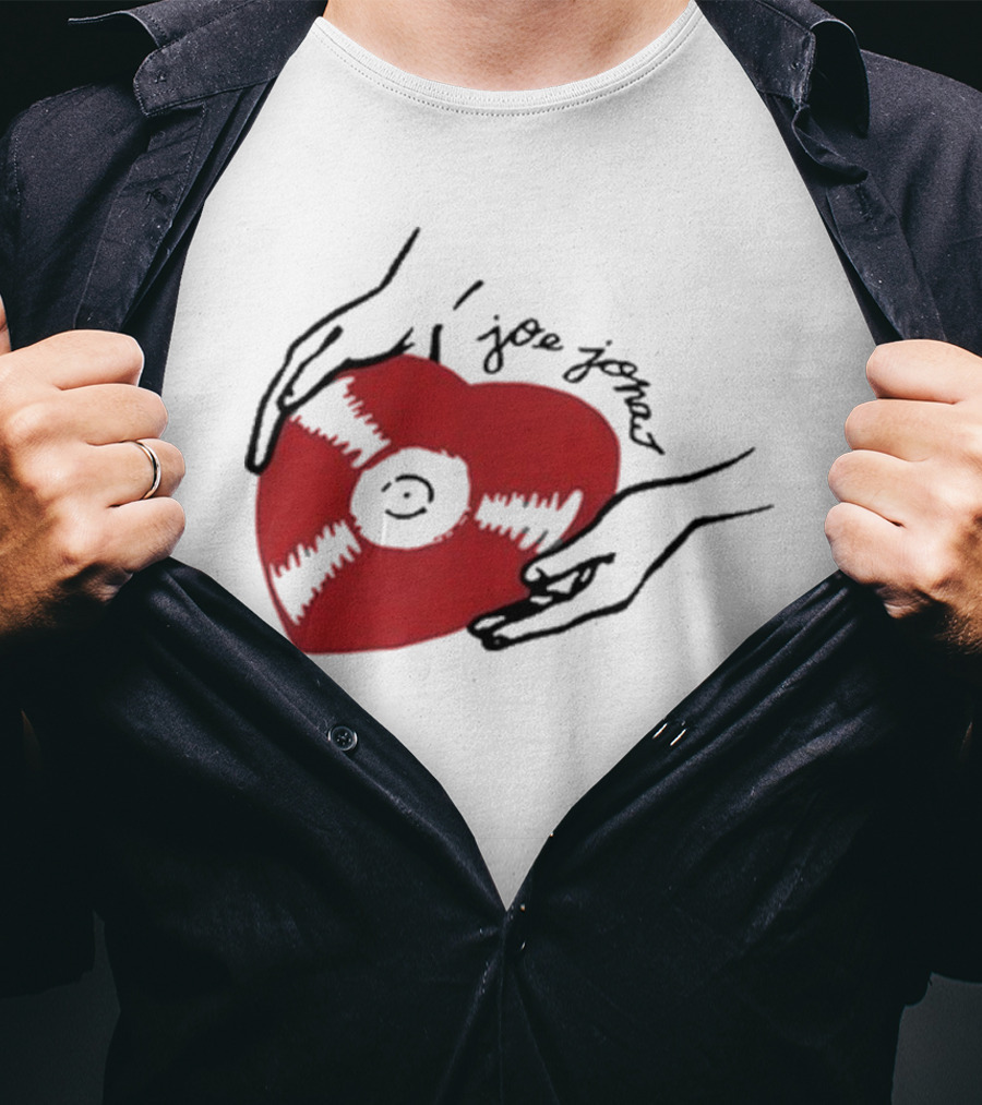 Joe Jonas Vinyl Heart Record T-Shirt