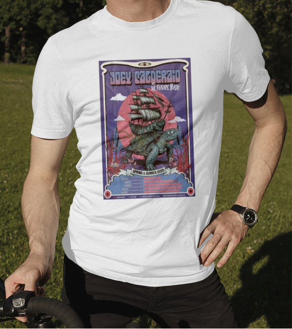 Joey Calderaio And The Future Buds Spring & Summer 2025 Tour Turtle Ship Fantasy Artwork T-Shirt