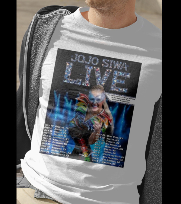 JoJo Siwa Live Tour 2025 Dates And Cities List Featuring Sparkling Costume And Interactive Experience T-Shirt