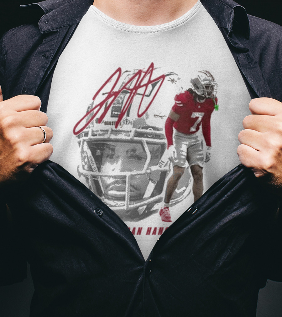 Ohio State Football Jordan Hancock #7 Player Signature T-Shirt