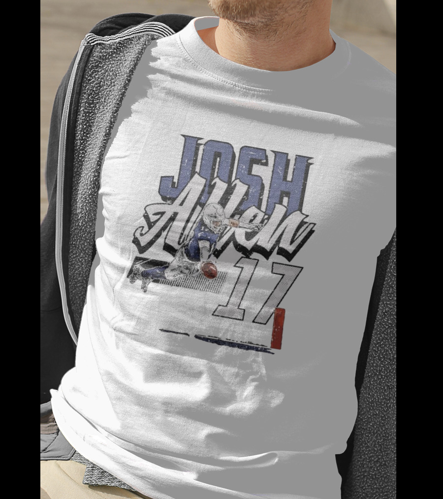 Josh Allen 17 Buffalo Bills Quarterback Dive T-Shirt