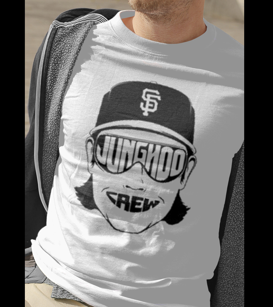 Jung Hoo Crew 2025 San Francisco Giants Baseball Cap And Sunglasses T-Shirt