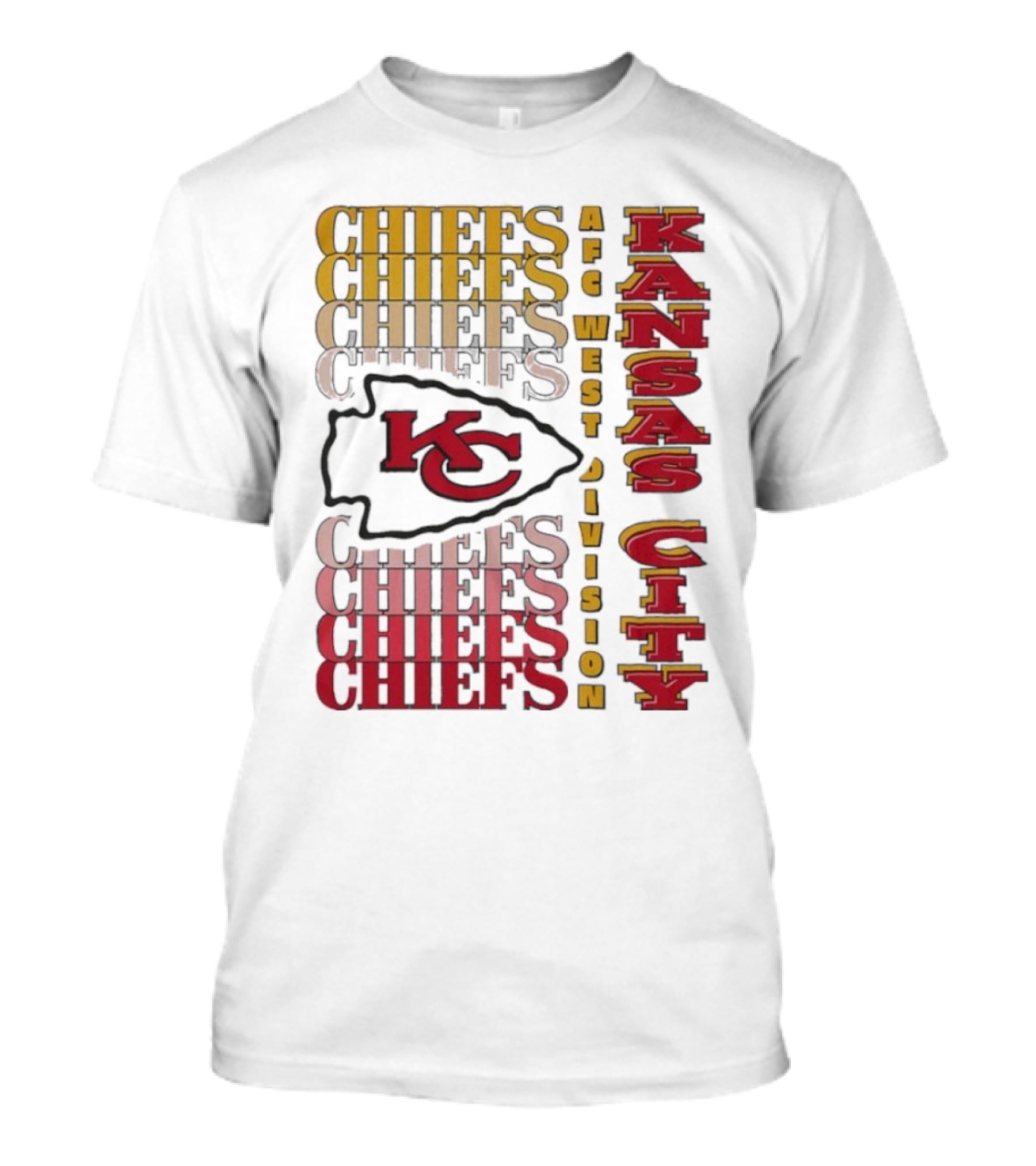 Kansas City Chiefs AFC West Division Kansas City Chiefs Logo KC Chiefs T-Shirt