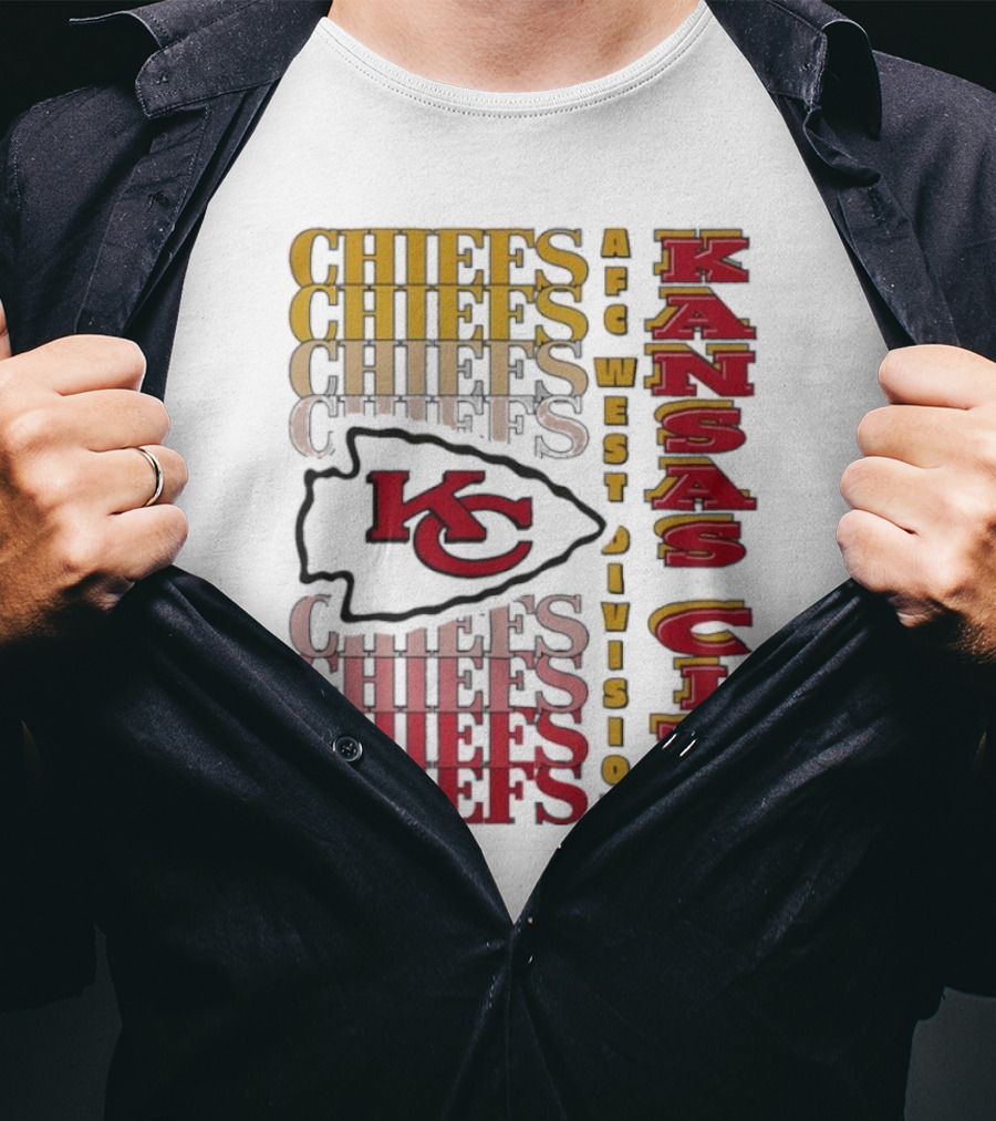 Kansas City Chiefs AFC West Division Kansas City Chiefs Logo KC Chiefs T-Shirt