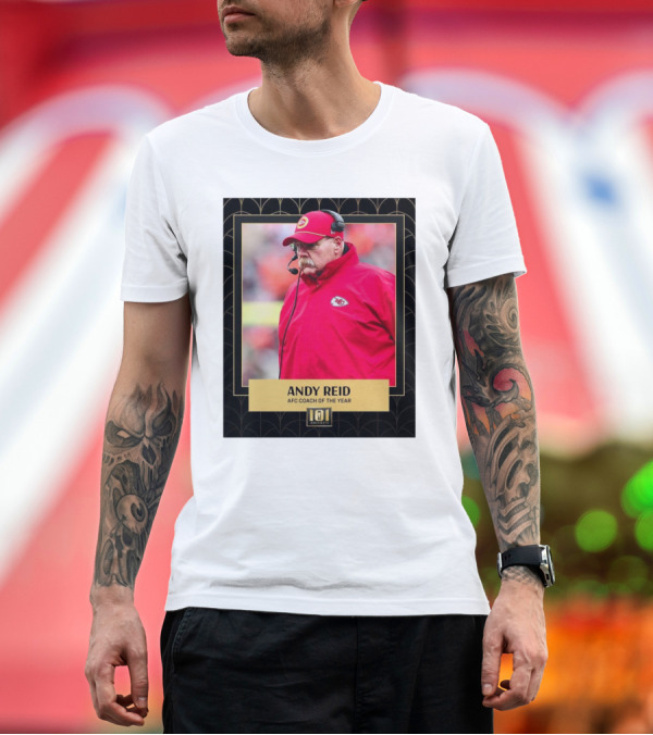 Premium T-Shirt: Kansas City Chiefs Andy Reid AFC Coach of the Year 101 Awards T-Shirt Kansas City Chiefs Andy Reid AFC Coach of the Year 101 Awards T-Shirt