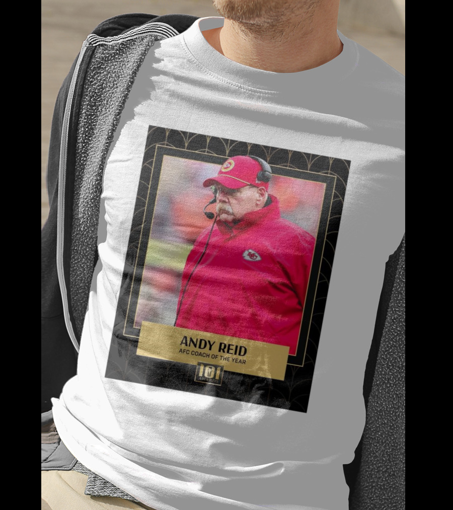 Kansas City Chiefs Andy Reid AFC Coach Of The Year 101 Awards T-Shirt