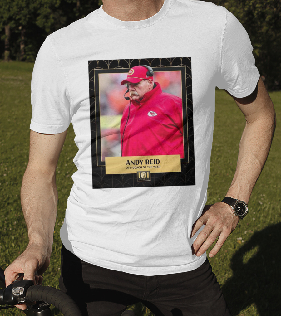 Kansas City Chiefs Andy Reid AFC Coach Of The Year 101 Awards T-Shirt