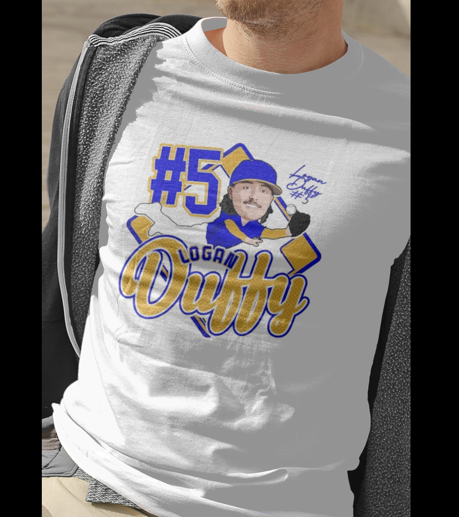 Logan Duffy #5 Baseball Player Illustration 2025 T-Shirt
