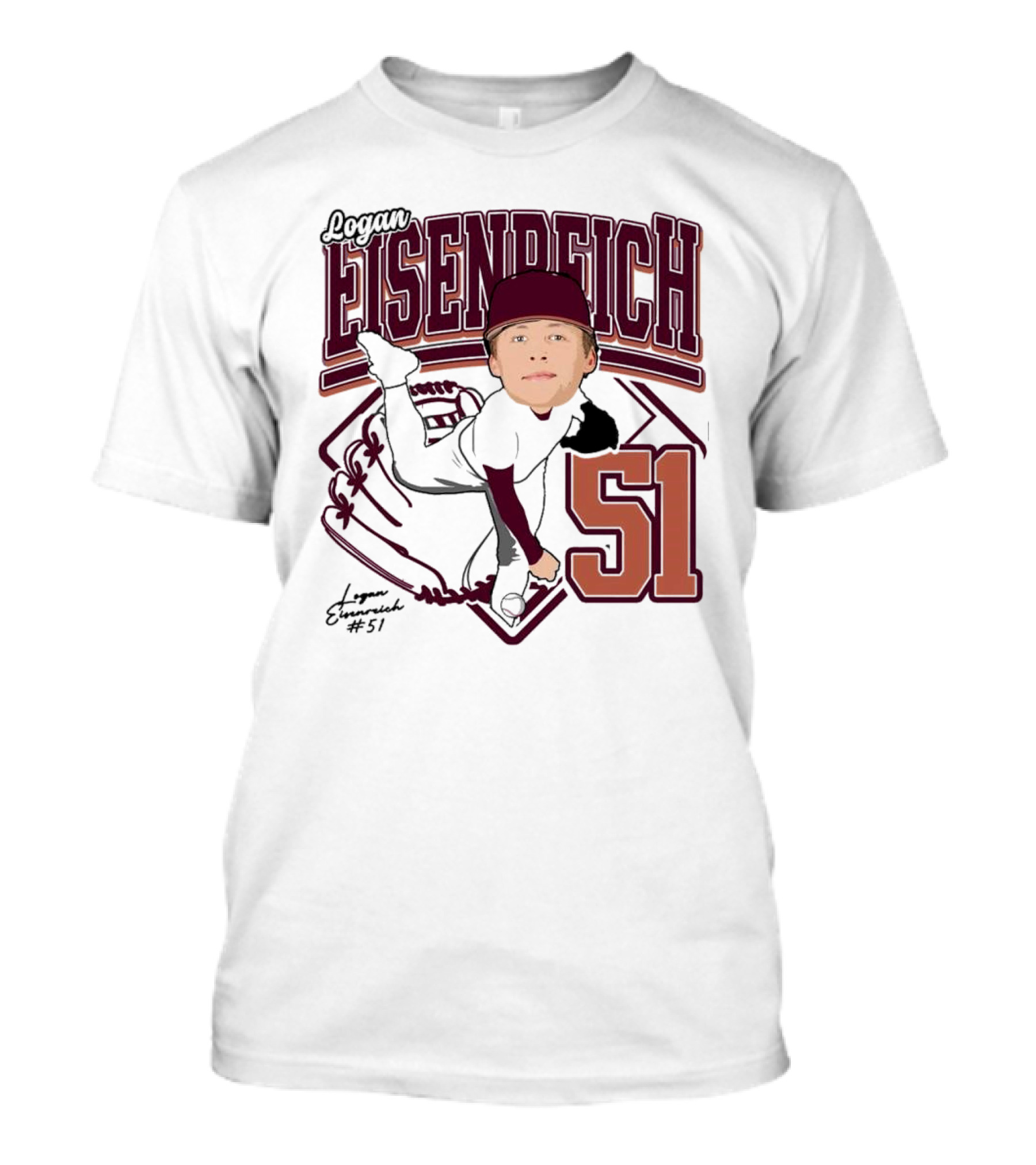 Eisenreich Baseball 51 Logan 2025 Sports Illustration T-Shirt
