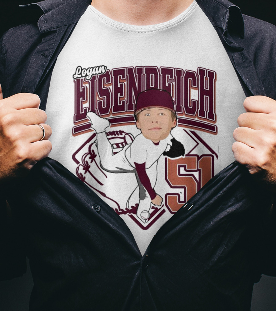 Eisenreich Baseball 51 Logan 2025 Sports Illustration T-Shirt