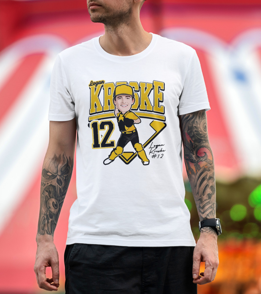 Logan Kreske Baseball 12 2025 Player Illustration T-Shirt