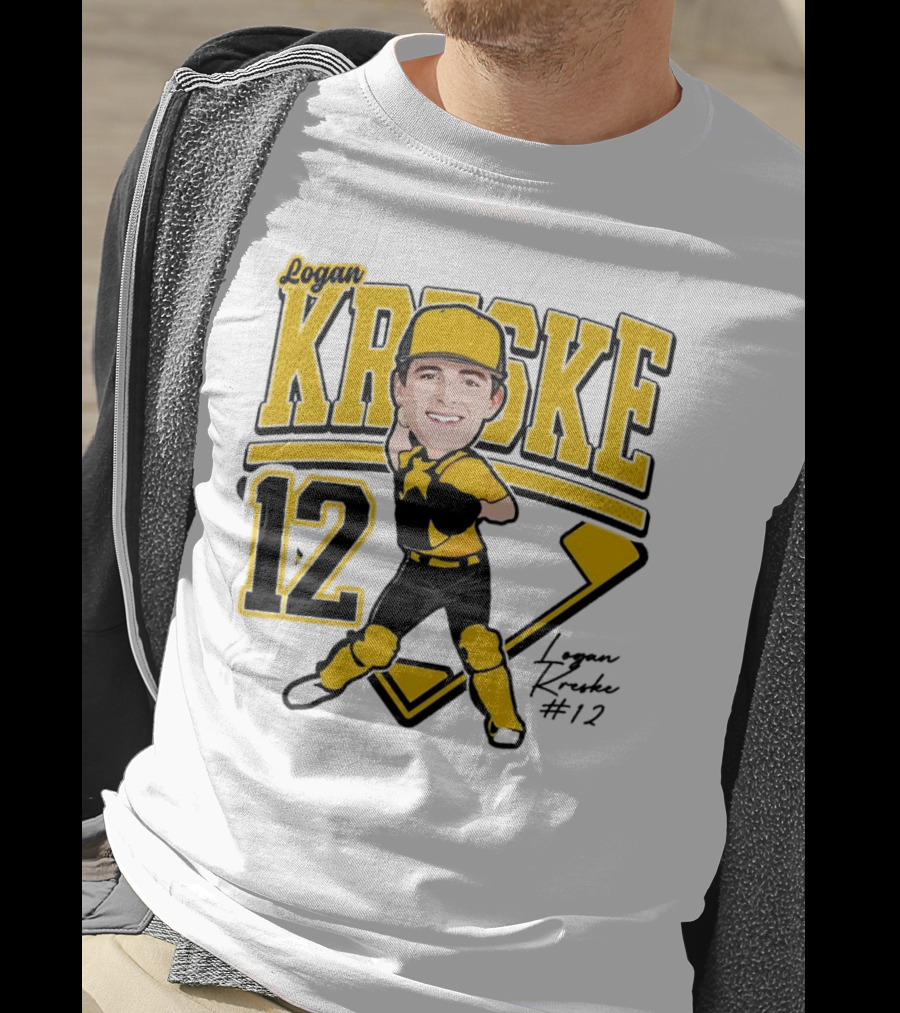 Logan Kreske Baseball 12 2025 Player Illustration T-Shirt